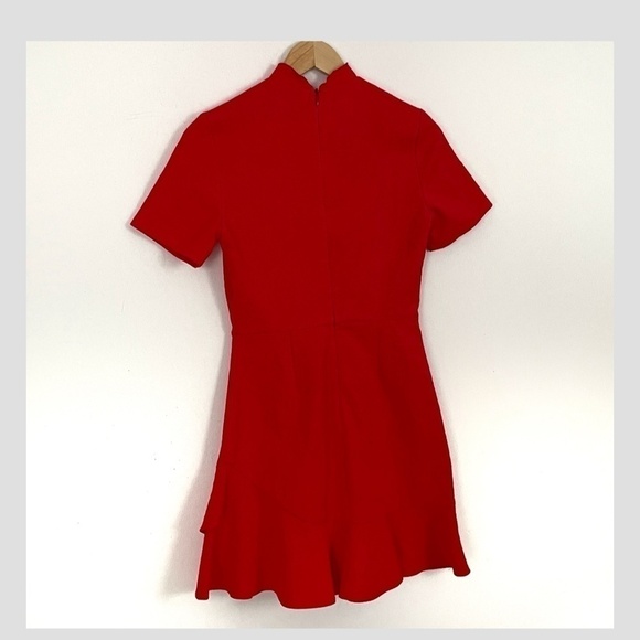 Sandro Short Dress Mini Crepe Fabric Cocktail Occasion Dress Short Sleeve Sz 1 - Picture 4 of 14